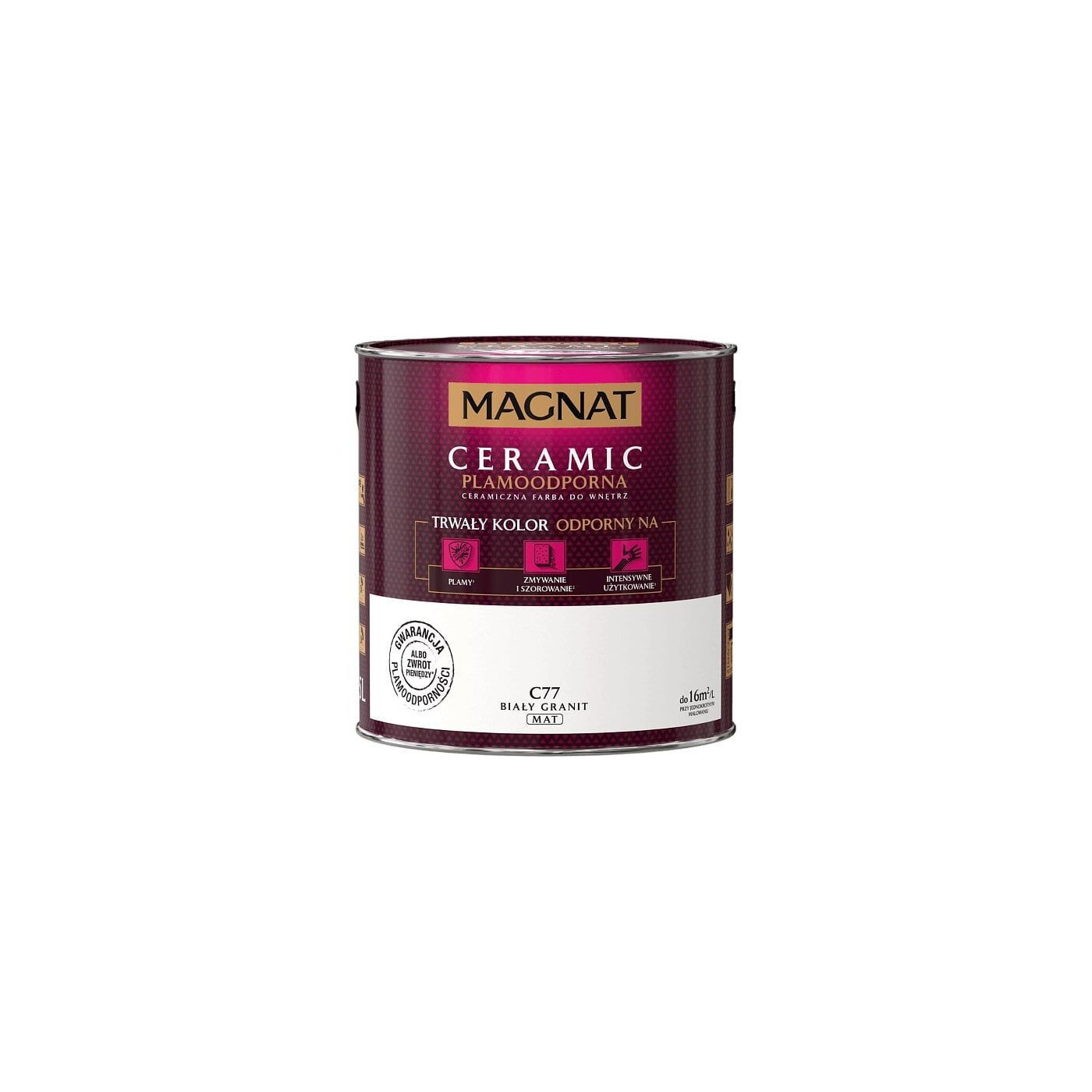 Farba Ceramiczna Magnat Ceramic C77 Biały Granit 2,5L Magnat Farba Ceramiczna Magnat Ceramic C77 Biały Granit 2,5L Magnat