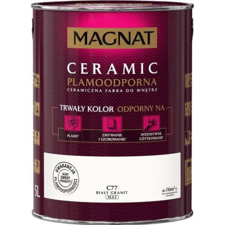 Farba Ceramiczna Magnat Ceramic C77 Biały Granit 5L Magnat