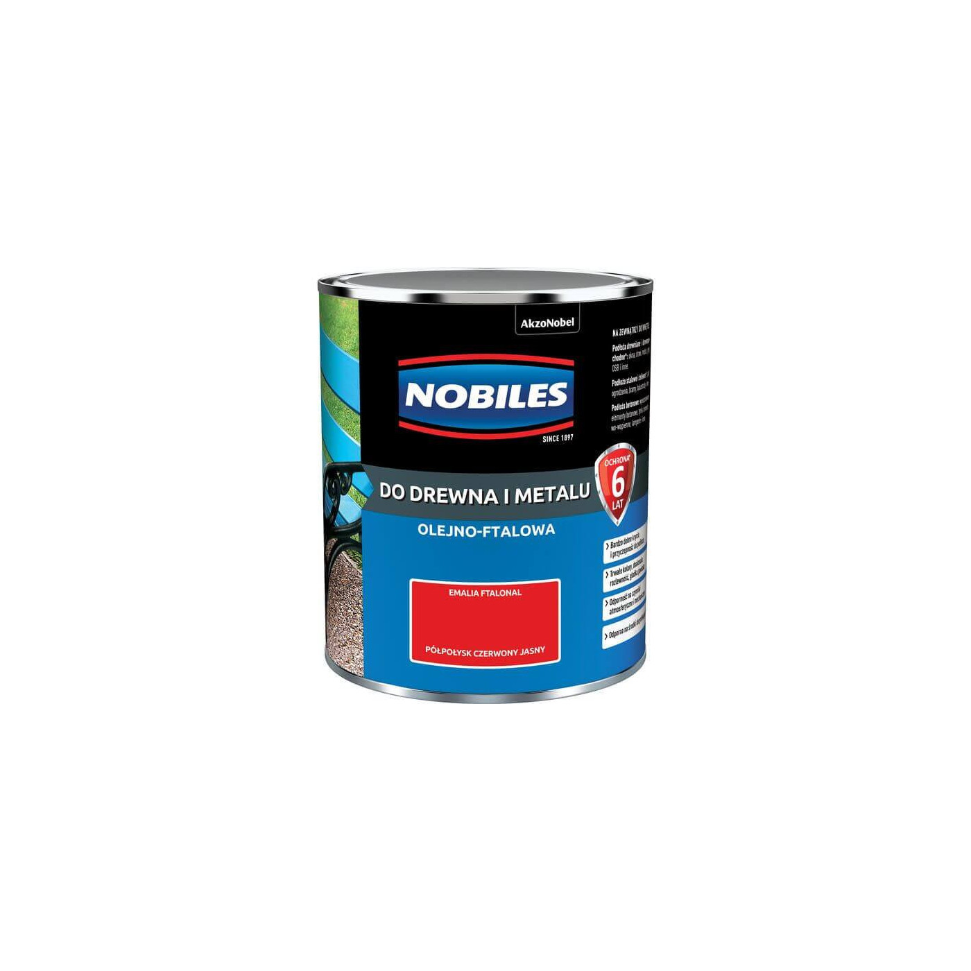 Farba Ftalonal Czerwony Jasny 0,7L Nobiles Farba Ftalonal Czerwony Jasny 0,7L Nobiles