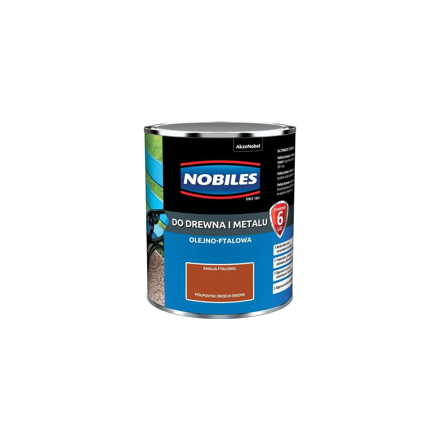Farba Ftalonal Orzech Średni 0,7L Nobiles Farba Ftalonal Orzech Średni 0,7L Nobiles