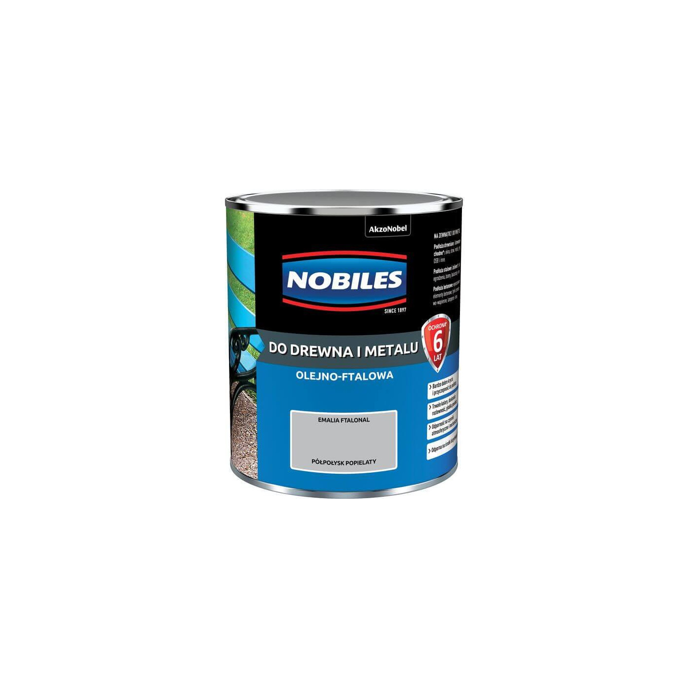 Farba Ftalonal Popielaty 0,7L Nobiles Farba Ftalonal Popielaty 0,7L Nobiles