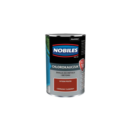 Farba Chlorokauczukowa Do Metalu i Betonu Czerwony Tlenkowy 0,9L Nobiles