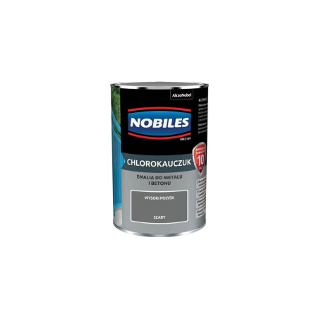 Farba Chlorokauczukowa Do Metalu i Betonu Szary 0,9L Nobiles