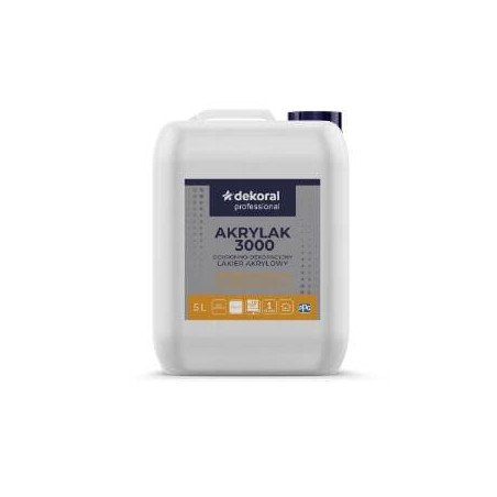 Dekoral Professional Akrylak 3000 Lakier Lamperyjny Półmat 5L Dekoral