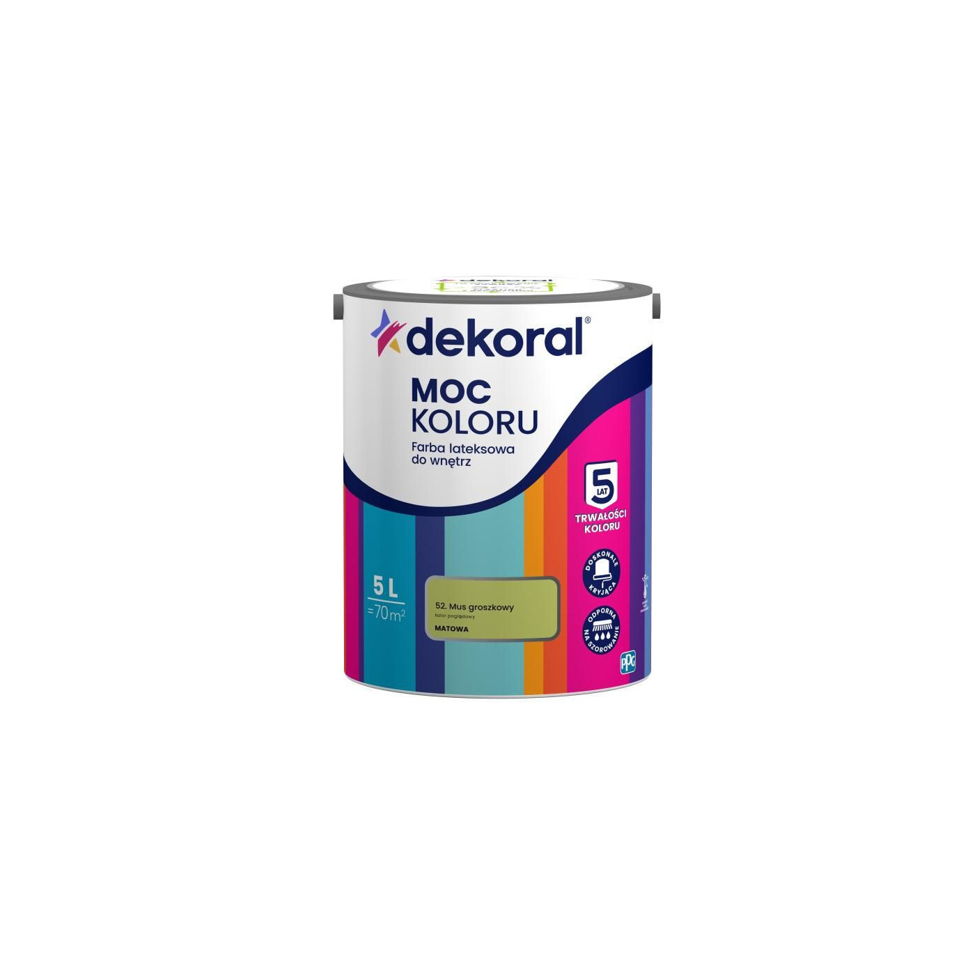 Farba Moc Koloru Mus Groszkowy 5L Dekoral Farba Moc Koloru Mus Groszkowy 5L Dekoral