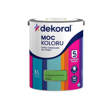 Farba Moc Koloru Zdecydowanie Zielony 5L Dekoral
