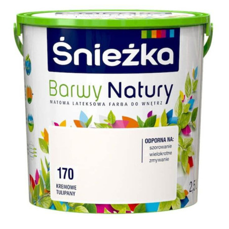 Farba Lateksowa Barwy Natury Kremowe Tulipany 2.5L 170 Śnieżka