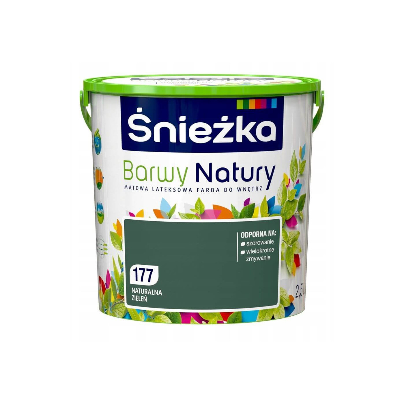 Farba Lateksowa Barwy Natury Naturalna Zieleń 2.5L 177 Śnieżka Farba Lateksowa Barwy Natury Naturalna Zieleń 2.5L 177 Śnieżka
