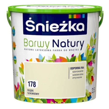 Farba Lateksowa Barwy Natury Olejek Szałwiowy 2.5L 178 Śnieżka
