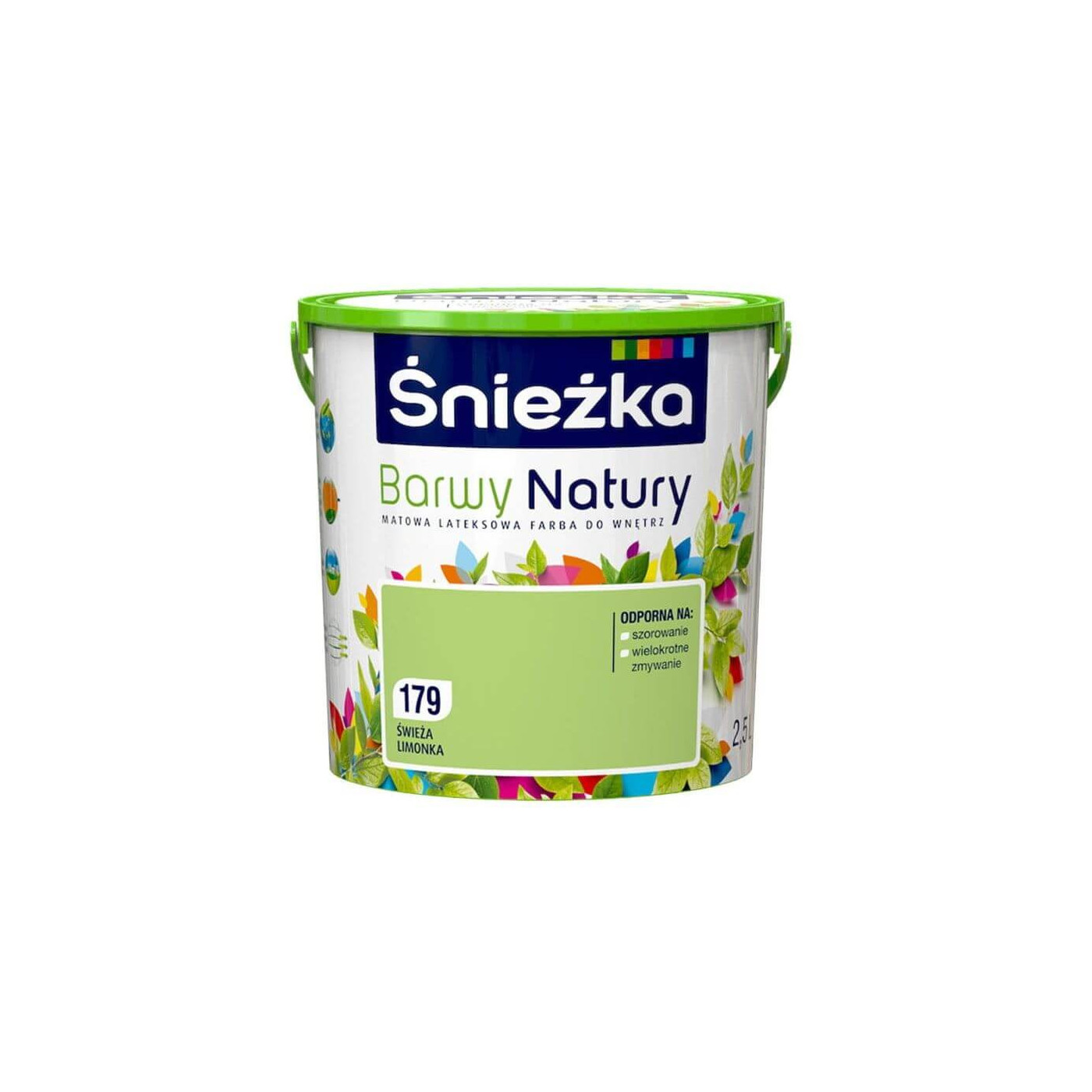 Farba Lateksowa Barwy Natury Świeża Limonka 2.5L 179 Śnieżka Farba Lateksowa Barwy Natury Świeża Limonka 2.5L 179 Śnieżka