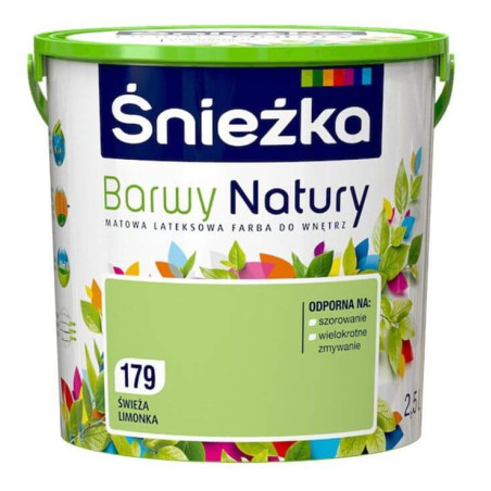 Farba Lateksowa Barwy Natury Świeża Limonka 2.5L 179 Śnieżka