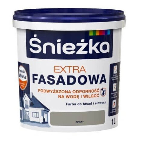 Farba Fasadowa Extra Szara 1L Śnieżka