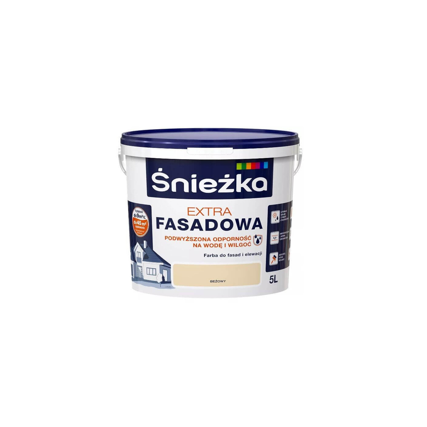 Farba Fasadowa Extra Beżowa 5L Śnieżka Farba Fasadowa Extra Beżowa 5L Śnieżka