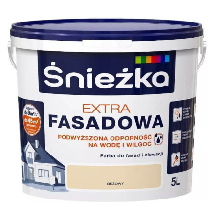 Farba Fasadowa Extra Beżowa 5L Śnieżka