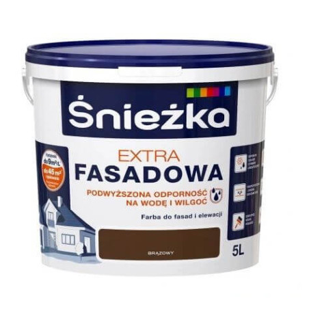 Farba Fasadowa Extra Brązowa 5L Śnieżka