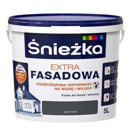 Farba Fasadowa Extra Grafitowa 5L Śnieżka