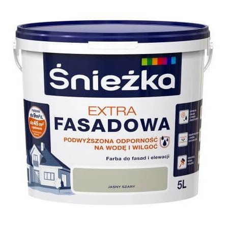 Farba Fasadowa Extra Szary Jasny 5L Śnieżka