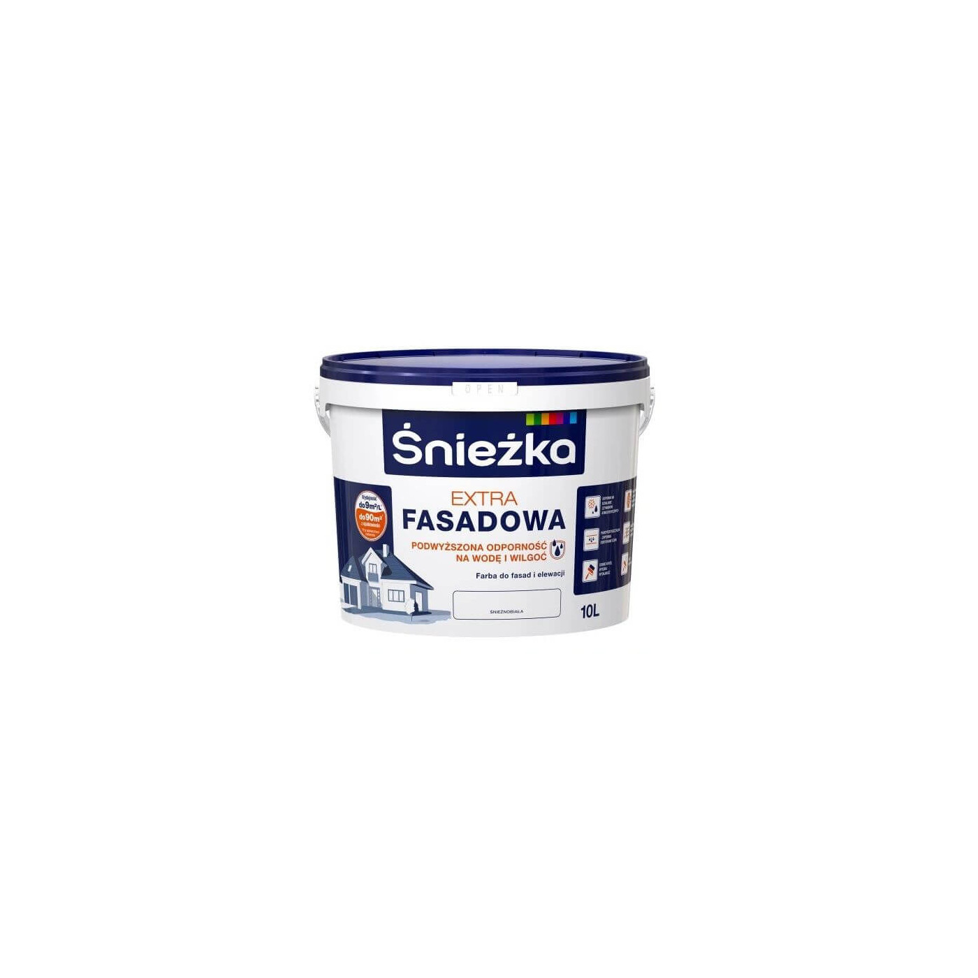 Farba Fasadowa Extra Biała 10L Śnieżka Farba Fasadowa Extra Biała 10L Śnieżka