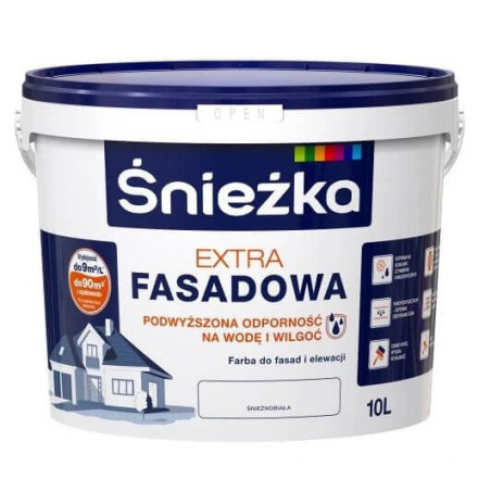 Farba Fasadowa Extra Biała 10L Śnieżka