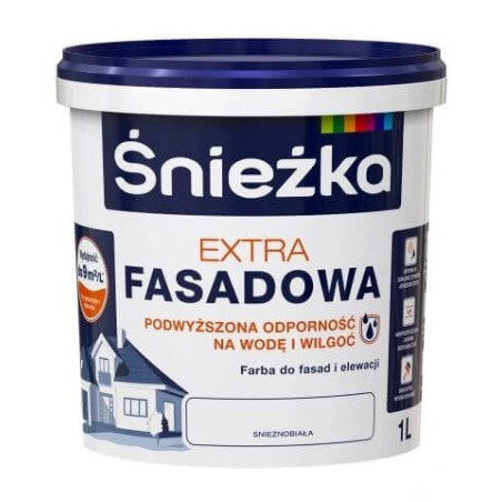 Farba Fasadowa Extra Biała 1L Śnieżka