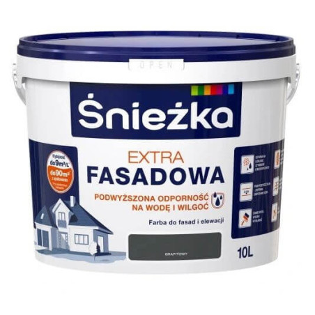 Farba Fasadowa Extra Grafitowy 10L Śnieżka