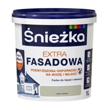 Farba Fasadowa Extra Jasny Szary 1L Śnieżka