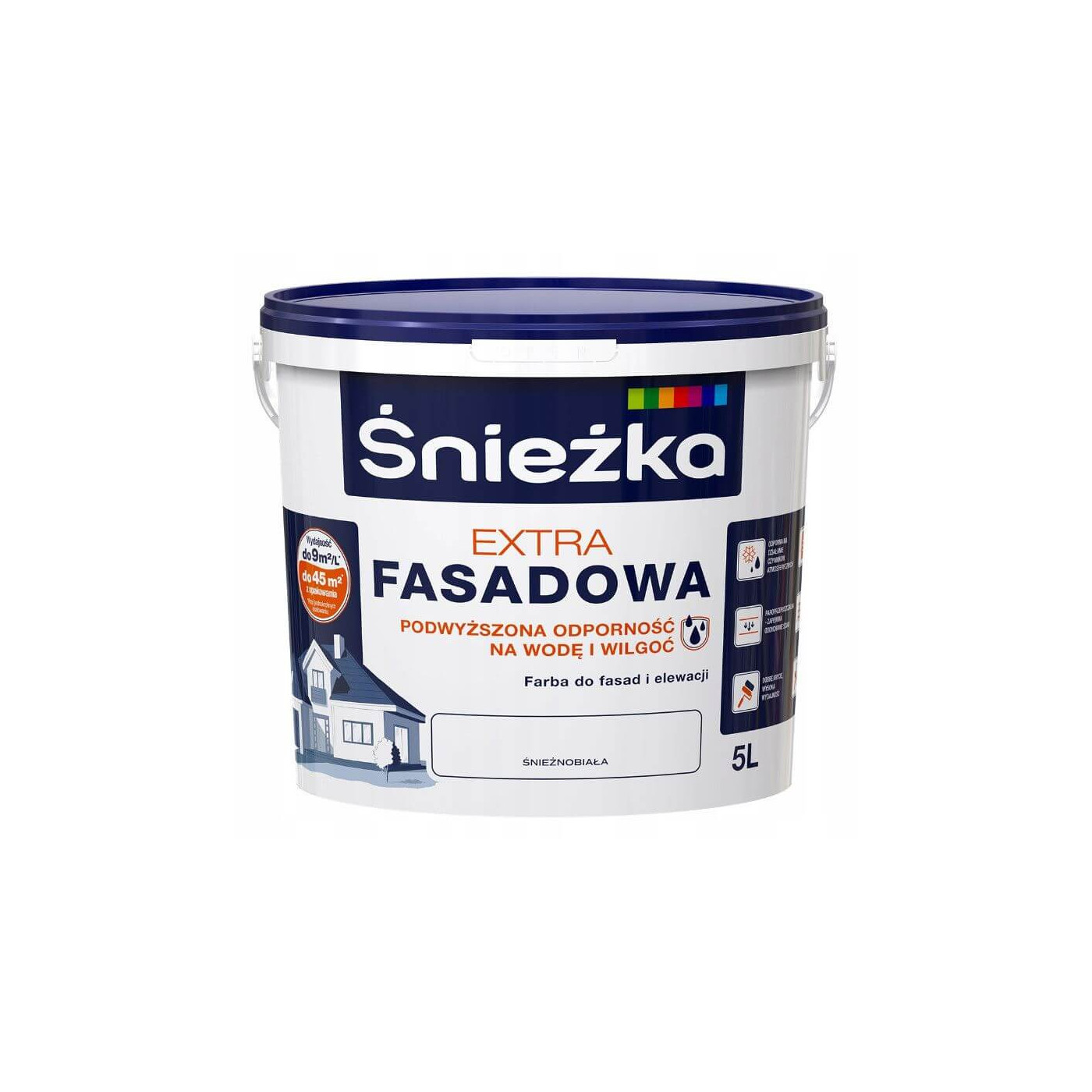Farba Fasadowa Extra Śnieżnobiały 5L Śnieżka Farba Fasadowa Extra Śnieżnobiały 5L Śnieżka