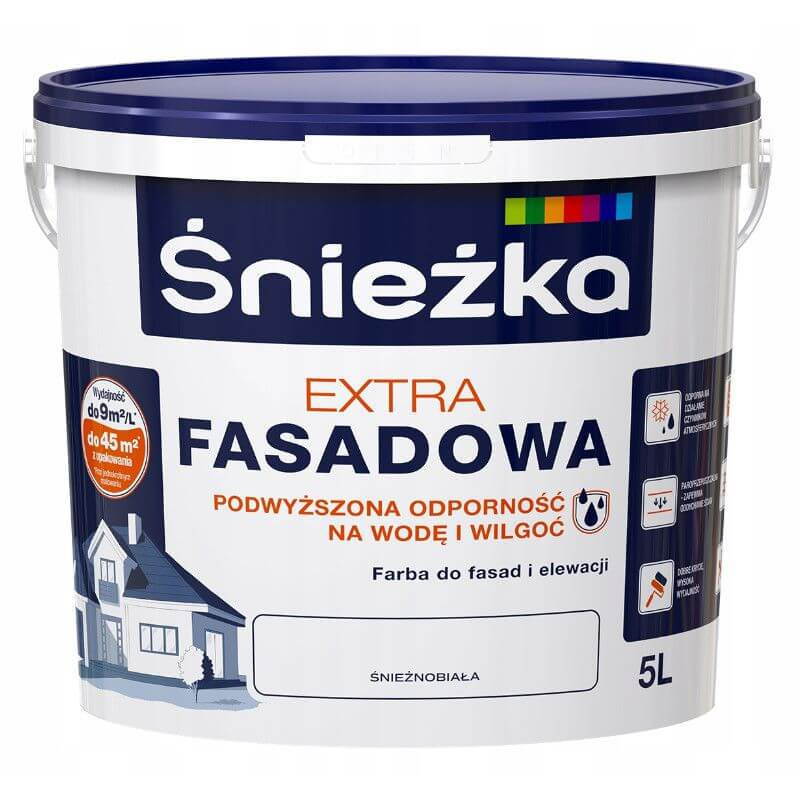 Farba Fasadowa Extra Śnieżnobiały 5L Śnieżka Farba Fasadowa Extra Śnieżnobiały 5L Śnieżka