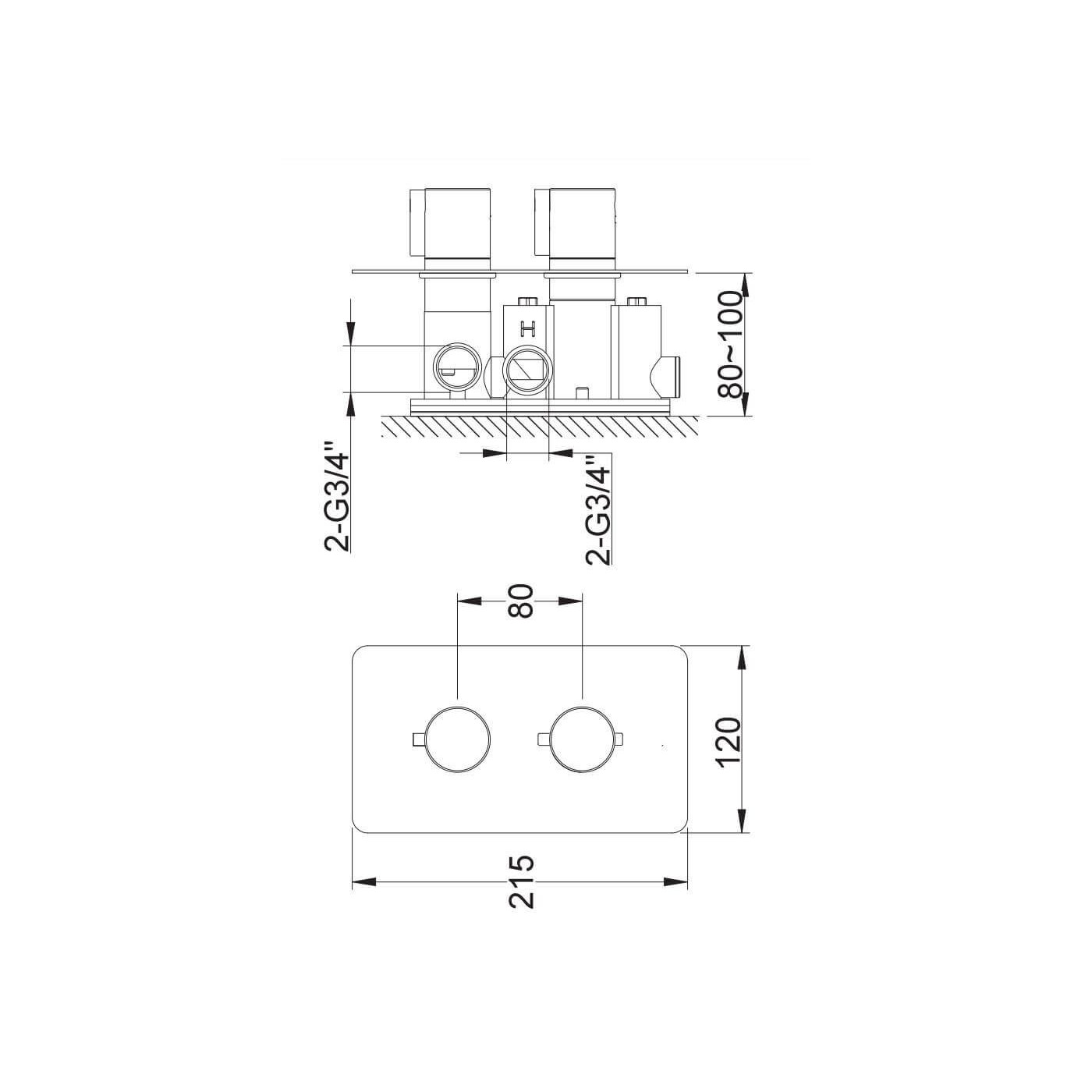 Bateria Wannowa Termostatyczna Experience Black QW432EB Kohlman Bateria Wannowa Termostatyczna Experience Black QW432EB Kohlman