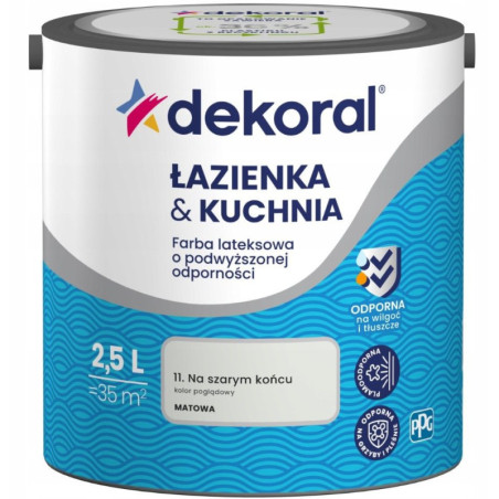 Farba Lateksowa Łazienka&Kuchnia Na Szarym Końcu 2,5L Dekoral