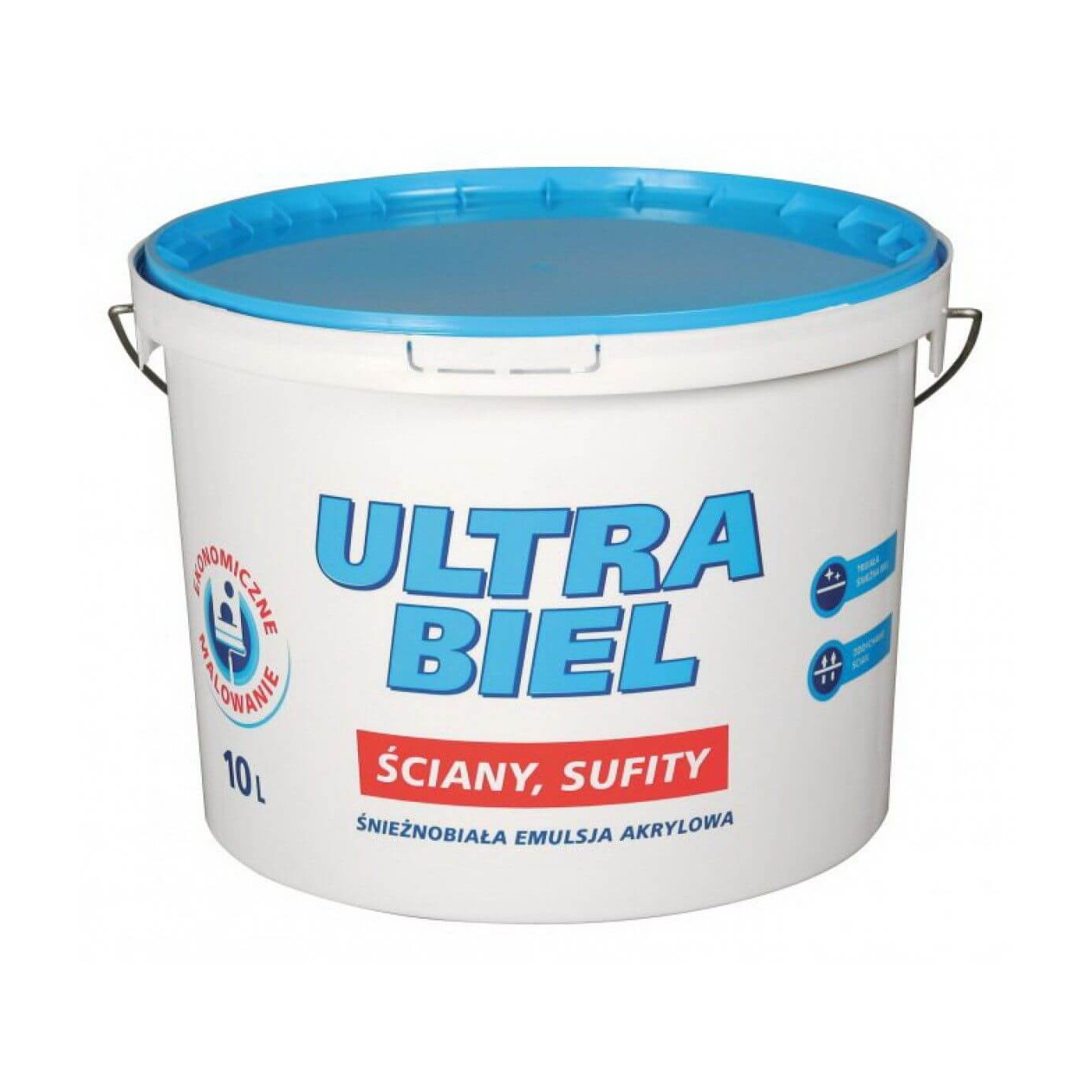 Farba Akrylowa Ultra Biel Biała 10L Śnieżka Farba Akrylowa Ultra Biel Biała 10L Śnieżka