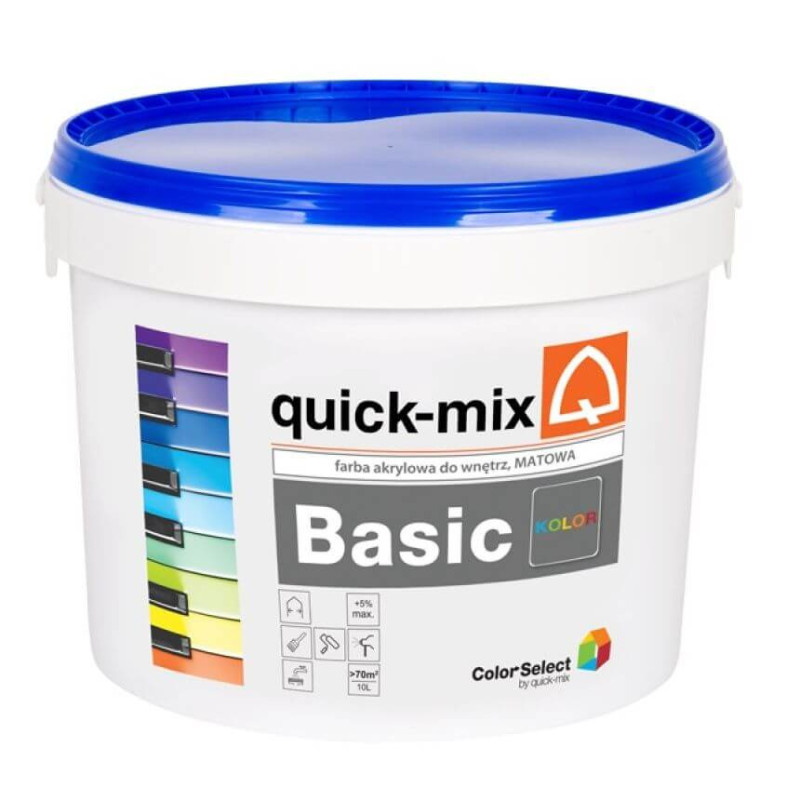 Farba Akrylowa Basic Biały 10L Quick Mix Farba Akrylowa Basic Biały 10L Quick Mix
