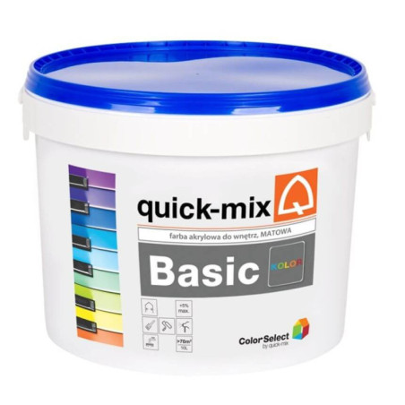 Farba Akrylowa Basic Biały 10L Quick Mix