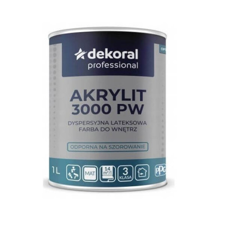 Farba Lateksowa 3000 Pw Baza Ln 0,98L Dekoral