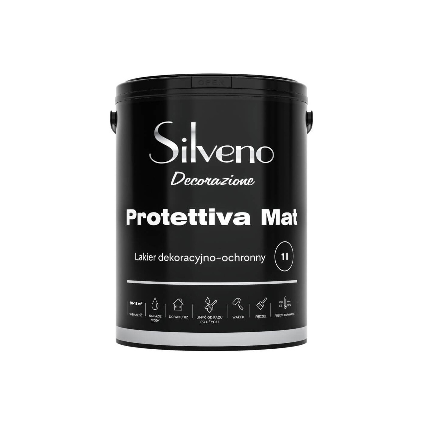 Lakier Dekoracyjno-Ochronny Decorazione Protettiva Mat 1L Silveno Lakier Dekoracyjno-Ochronny Decorazione Protettiva Mat 1L Silveno