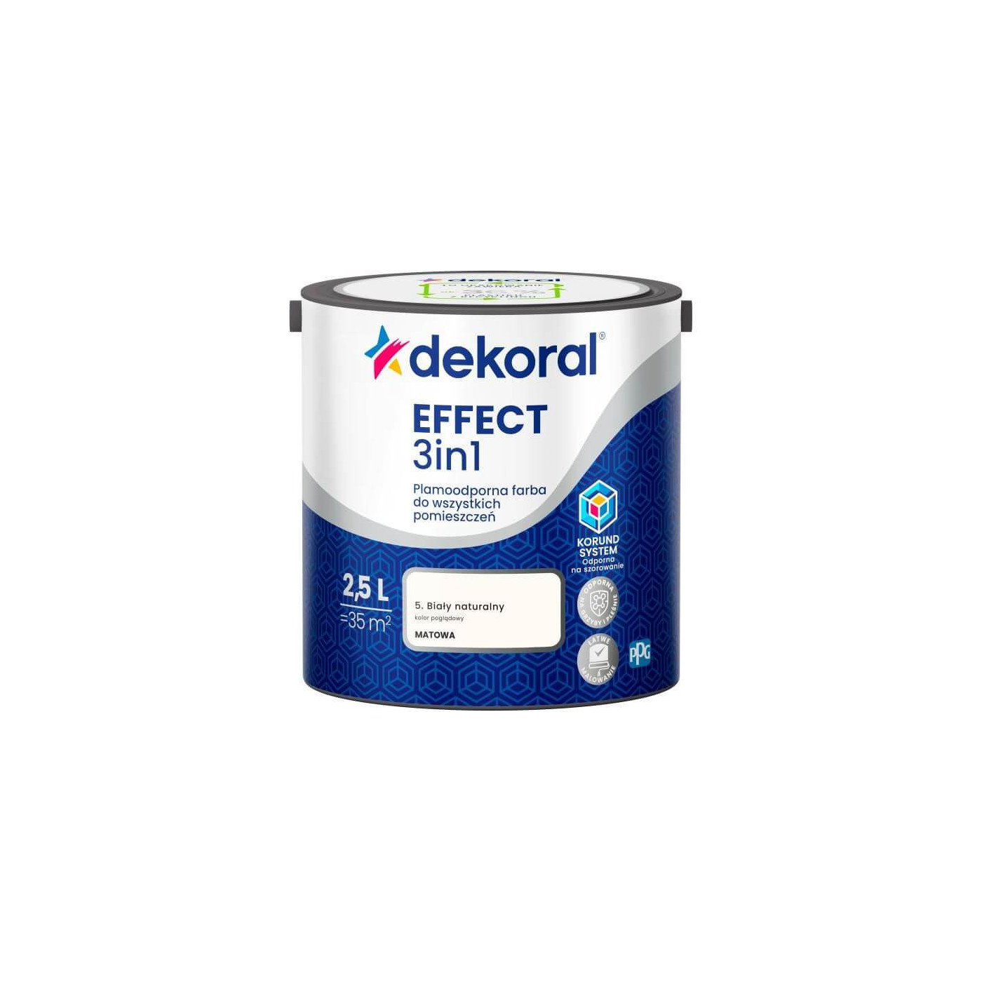 Farba Lateksowa Plamoodporna Effect 3IN1 2.5L Biały Naturalny Dekoral Farba Lateksowa Plamoodporna Effect 3IN1 2.5L Biały Naturalny Dekoral