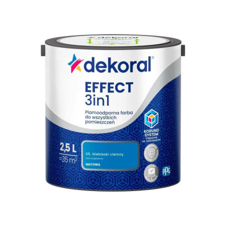 Farba Lateksowa Plamoodporna Effect 3IN1 2.5L Niebieski Ciemny Dekoral