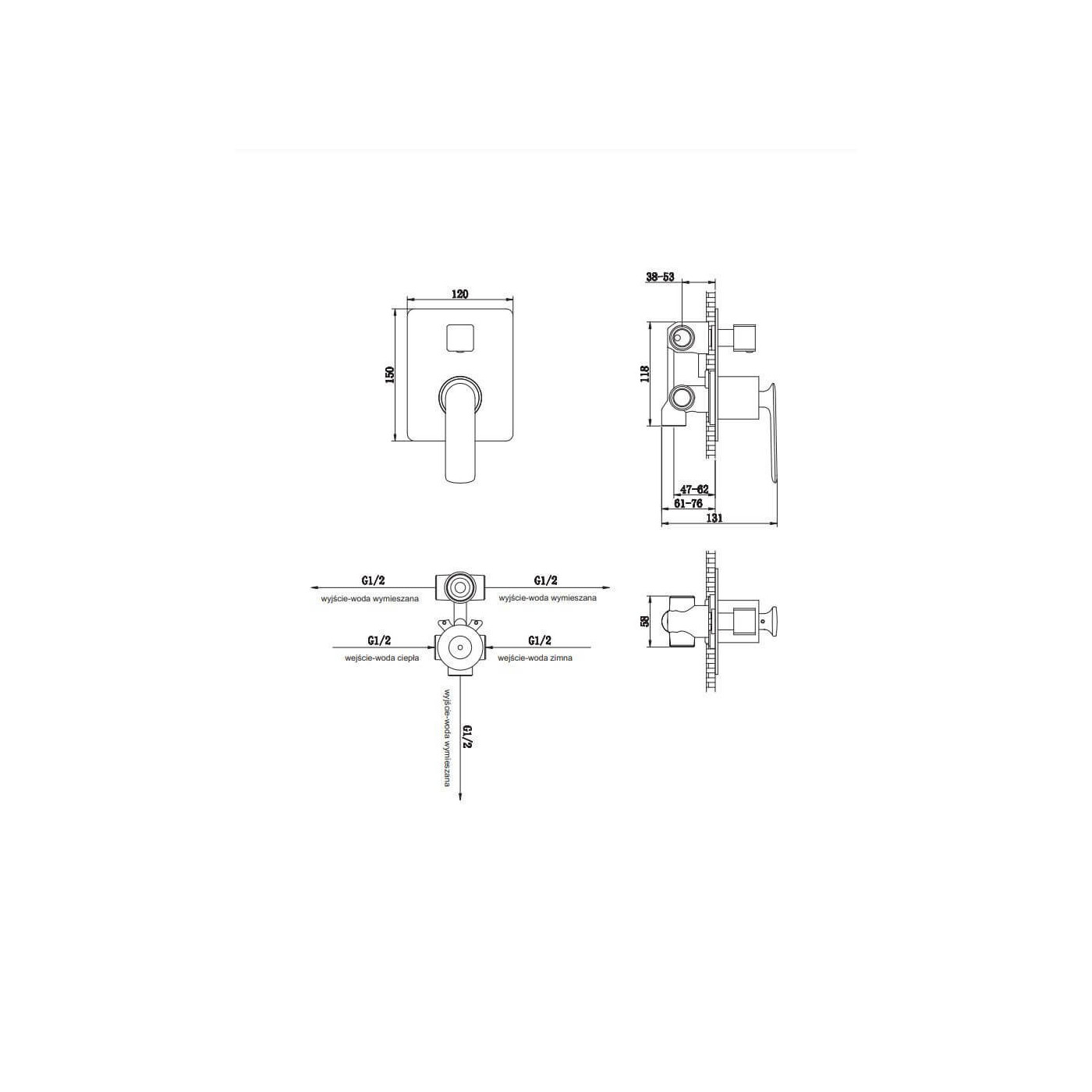 Bateria Wannowa Experience Grey QW211EG Kohlman Bateria Wannowa Experience Grey QW211EG Kohlman