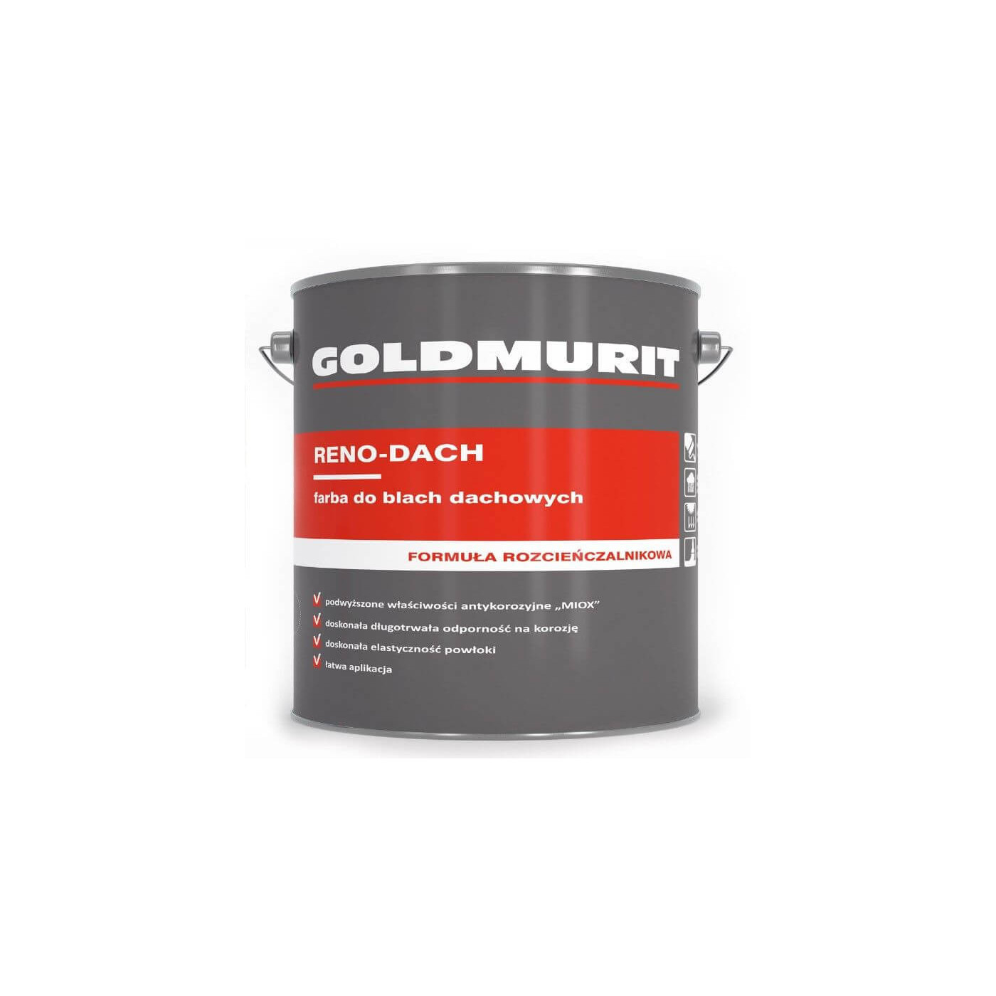 Reno-Dach Farba Do Blach Dachowych Ceglasty - Formuła Rozcieńczalnikowa 8004 1L Goldmurit Reno-Dach Farba Do Blach Dachowych Ceglasty - Formuła Rozcieńczalnikowa 8004 1L Goldmurit