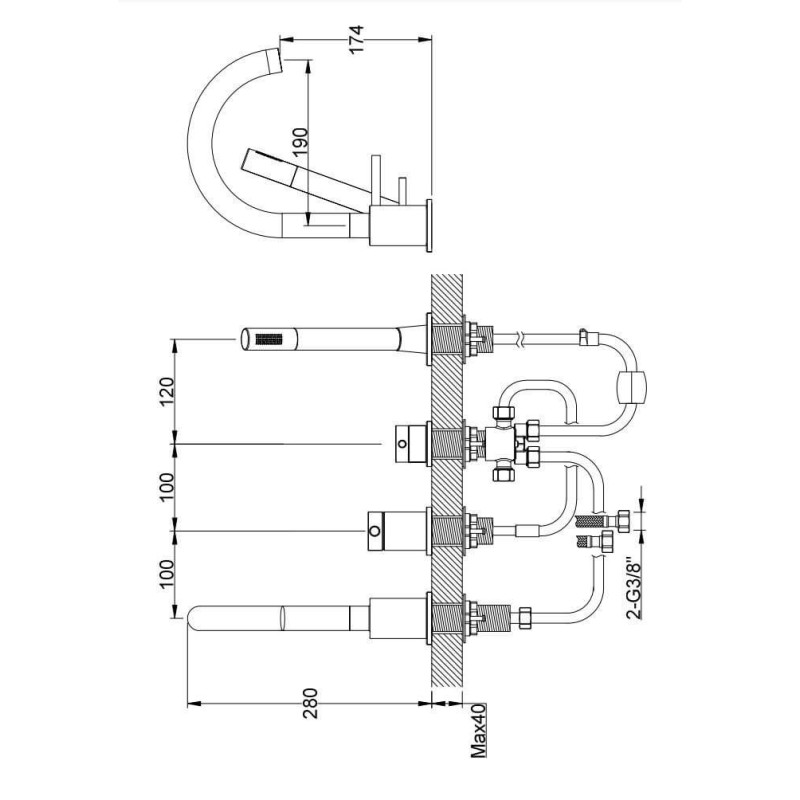 Bateria Wannowa Axel Black QB244AB Kohlman Bateria Wannowa Axel Black QB244AB Kohlman