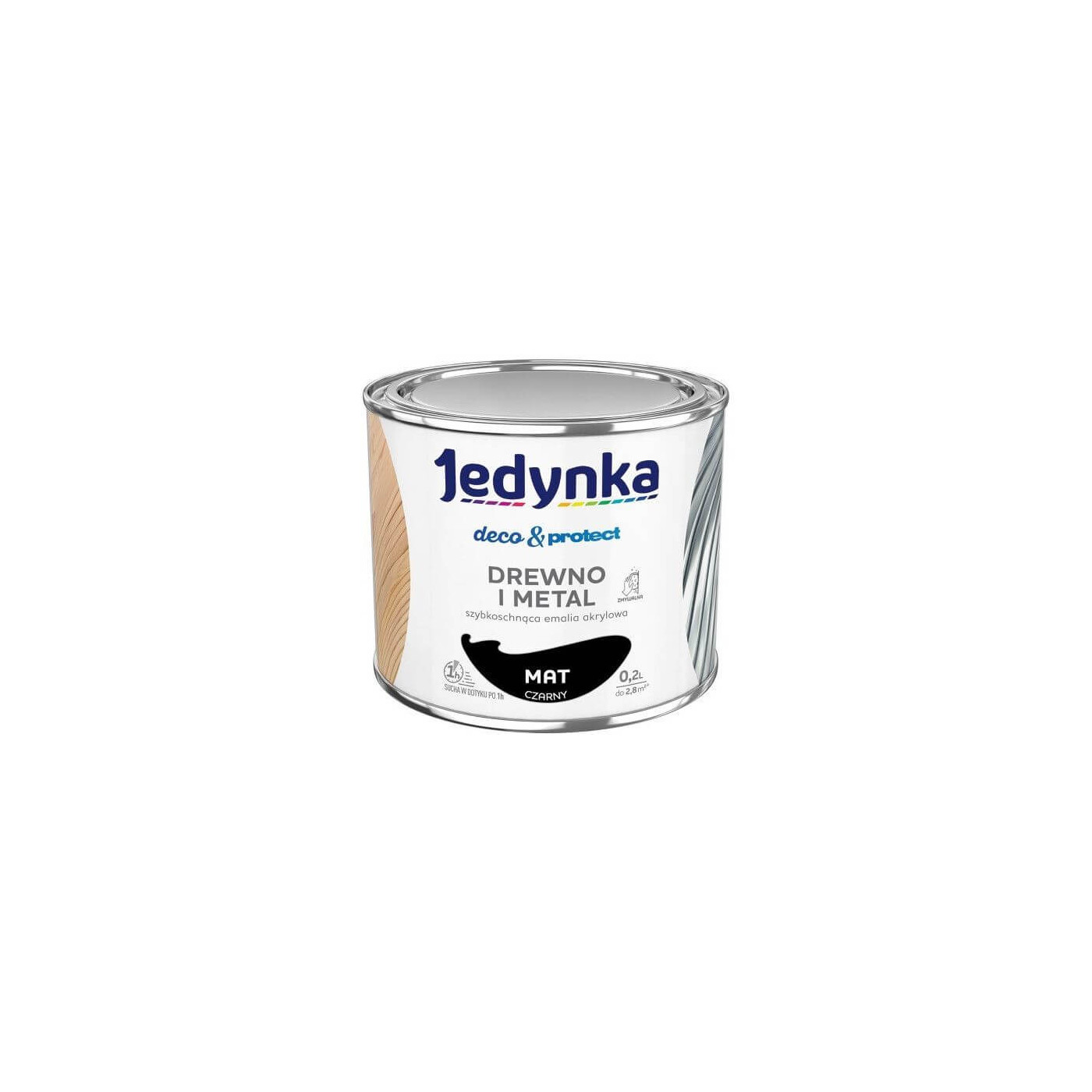 Farba Deco & Protect Drewno I Metal Czarny Mat 0.2L Jedynka-Tikkurila Farba Deco & Protect Drewno I Metal Czarny Mat 0.2L Jedynka-Tikkurila
