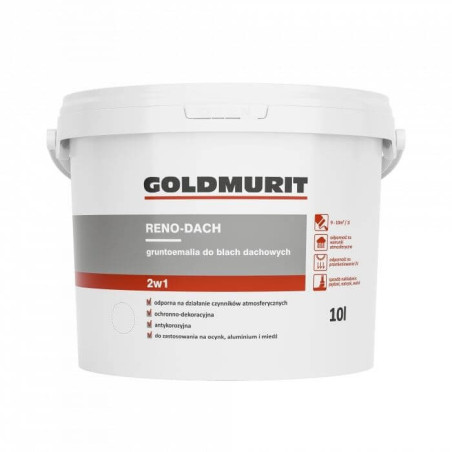 Farba Gruntoemalia Do Dachów Reno Dach Brązowy Ral 8004 10L Goldmurit