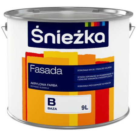 Farba Akrylowa Fasada Baza B 9L Śnieżka