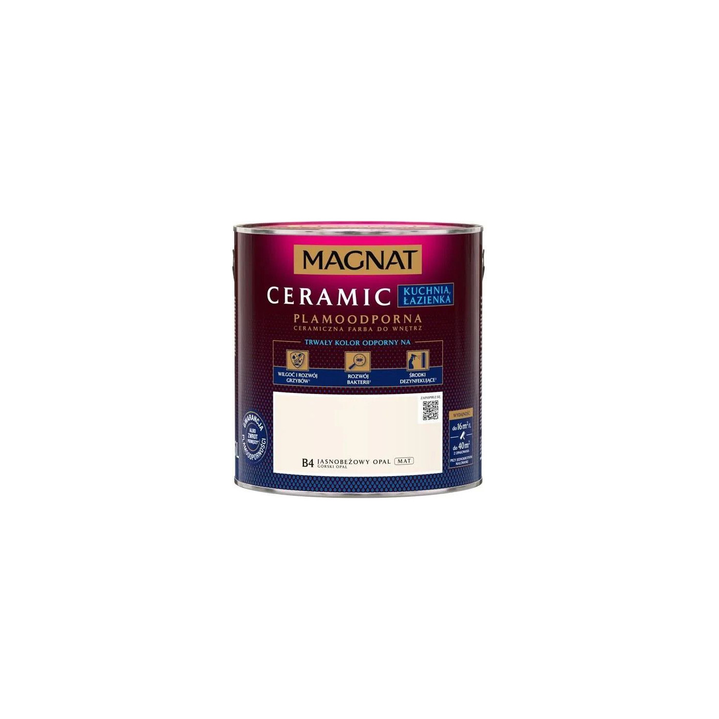 Farba Ceramiczna Kitchen&Bathroom B4 Górski Opal 2,5L Magnat Farba Ceramiczna Kitchen&Bathroom B4 Górski Opal 2,5L Magnat