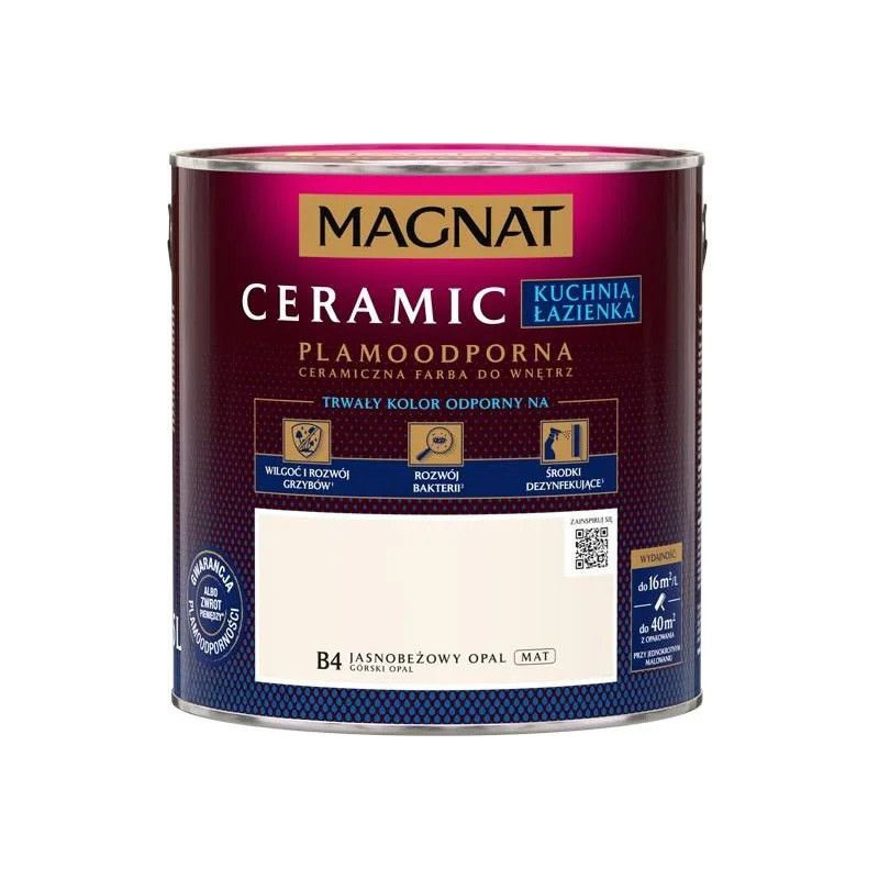 Farba Ceramiczna Kitchen&Bathroom B4 Górski Opal 2,5L Magnat Farba Ceramiczna Kitchen&Bathroom B4 Górski Opal 2,5L Magnat