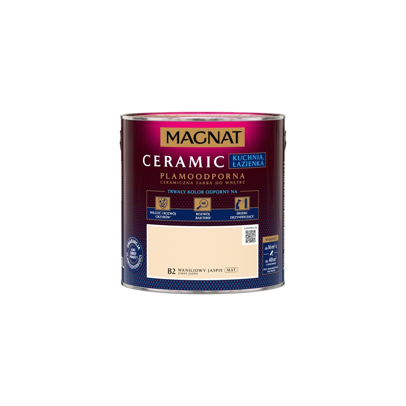 Farba Ceramiczna Kitchen&Bathroom B2 Zimny Jaspis 2,5L Magnat Farba Ceramiczna Kitchen&Bathroom B2 Zimny Jaspis 2,5L Magnat