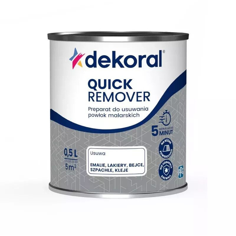 Preparat Do Usuwania Powłok Malarskich Quick Remover 0,5L Dekoral Preparat Do Usuwania Powłok Malarskich Quick Remover 0,5L Dekoral