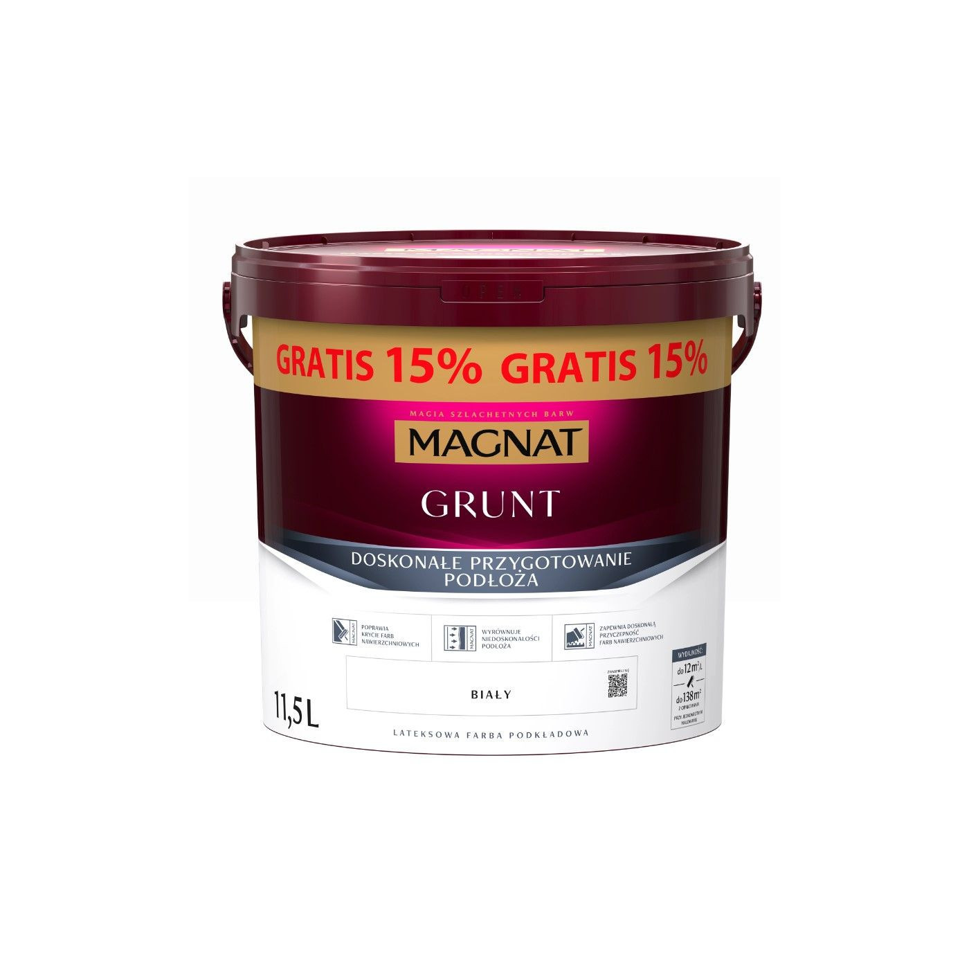Grunt Pod Farby Ceramiczne i Lateksowe 11,5L Magnat Grunt Pod Farby Ceramiczne i Lateksowe 11,5L Magnat