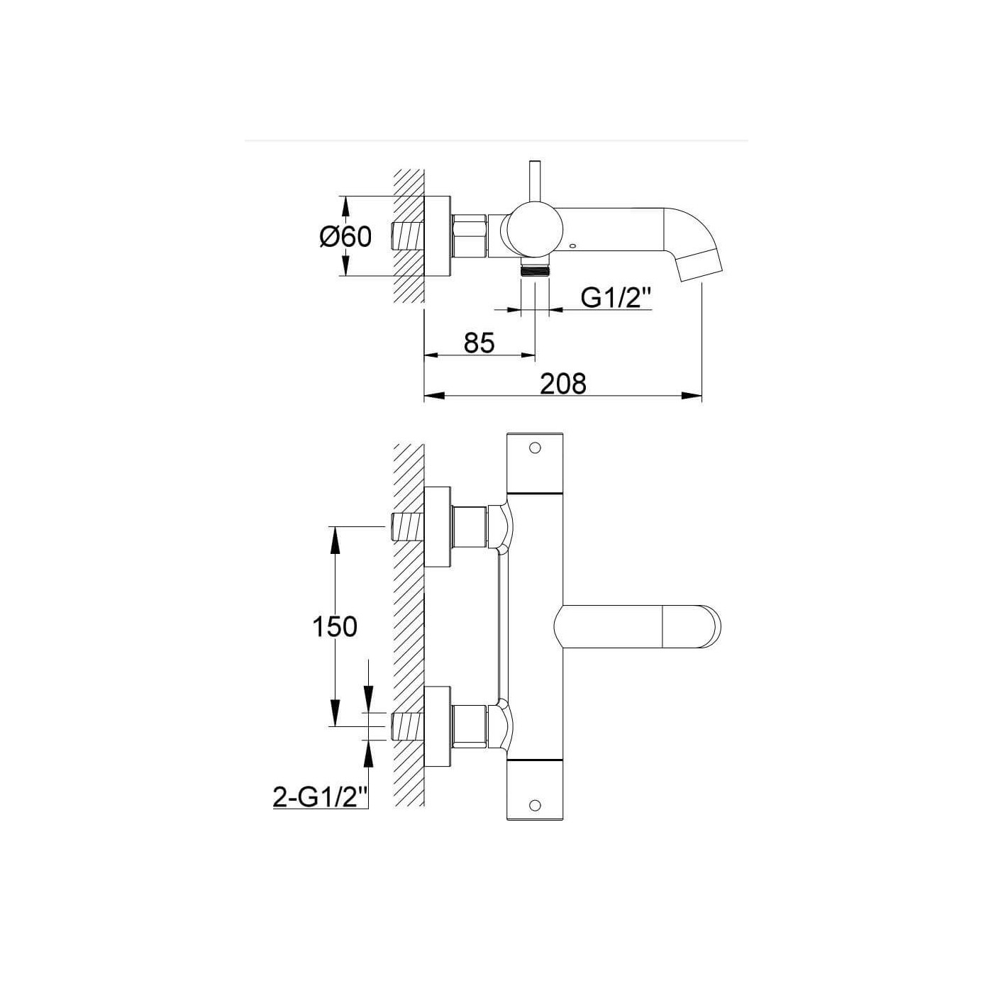 Bateria Wannowa Z Termostatem Axel QW710A Kohlman Bateria Wannowa Z Termostatem Axel QW710A Kohlman