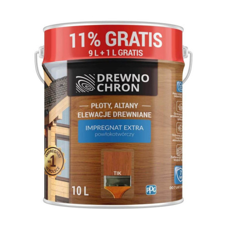 Impregnat Extra Powłokotwórczy Tik 10L Drewnochron